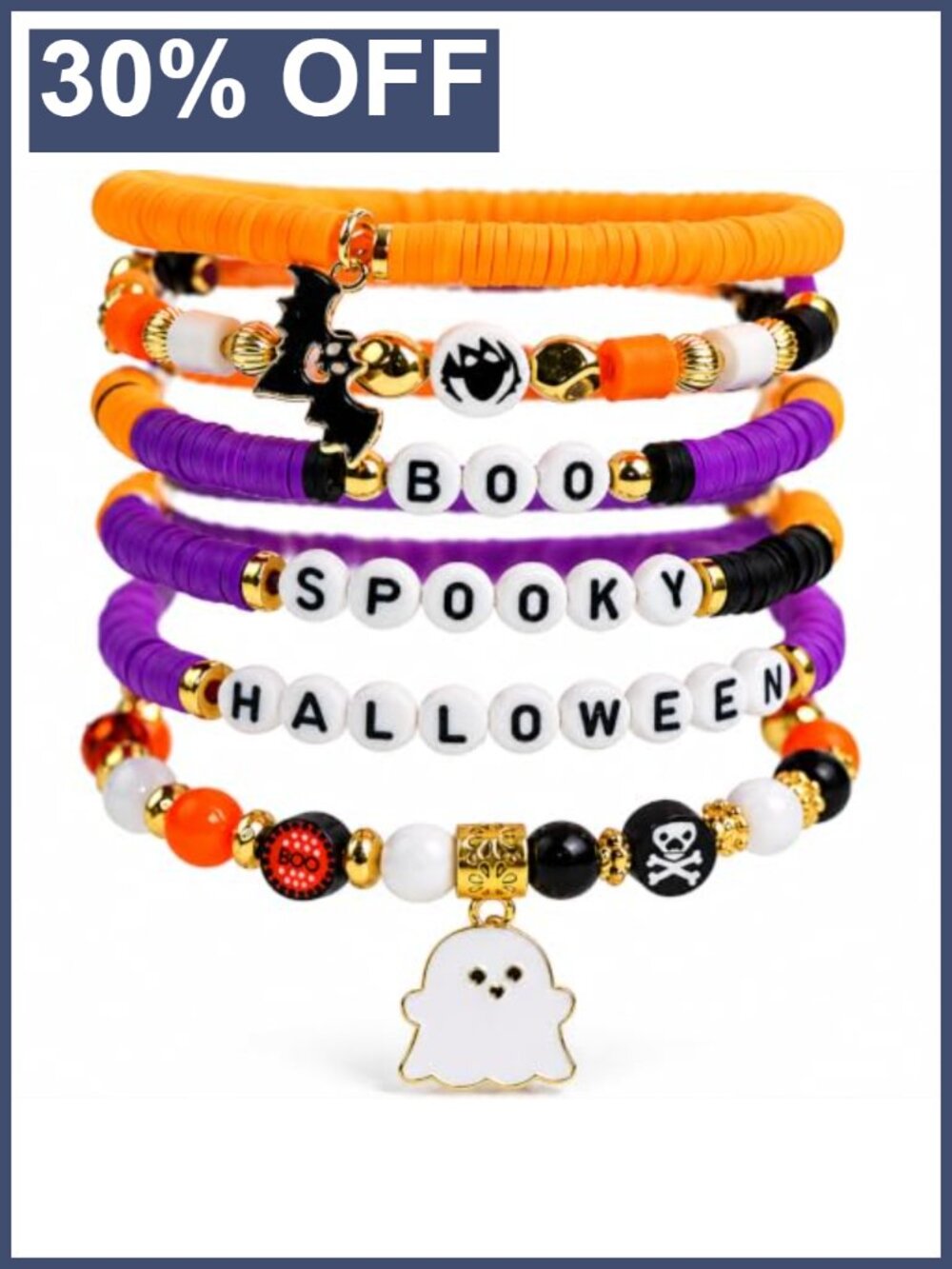 Halloween Party Favors - 6 Pack Bracelets